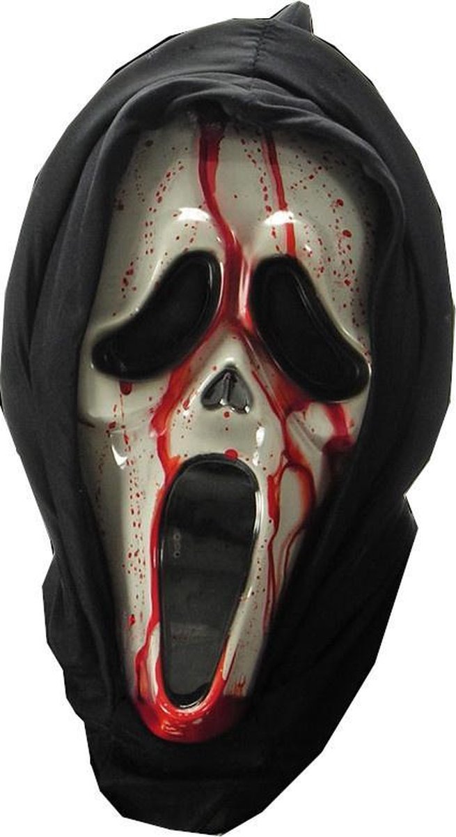 Carnival Toys Spookmasker Pvc/polyester Wit/zwart One-size