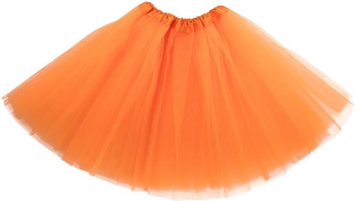 Carnival Toys Tutu Dames 40 Cm Tule Oranje One-size