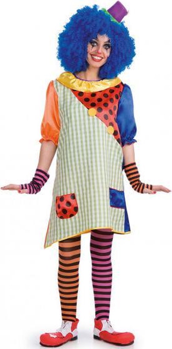 Carnival Toys Verkleedjurk Clown Ridolina Dames Satijn Maat M