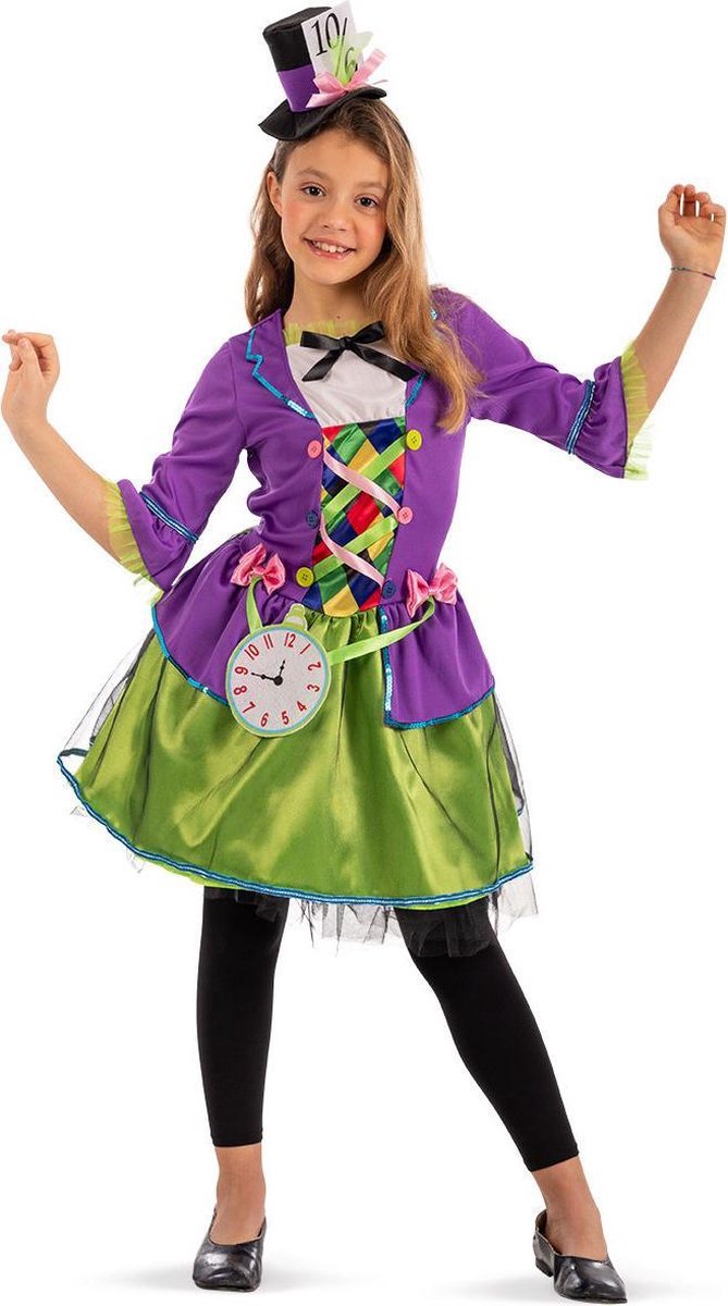 Carnival Toys Verkleedjurk Mad Hatter Meisjes Polyester Mt 146