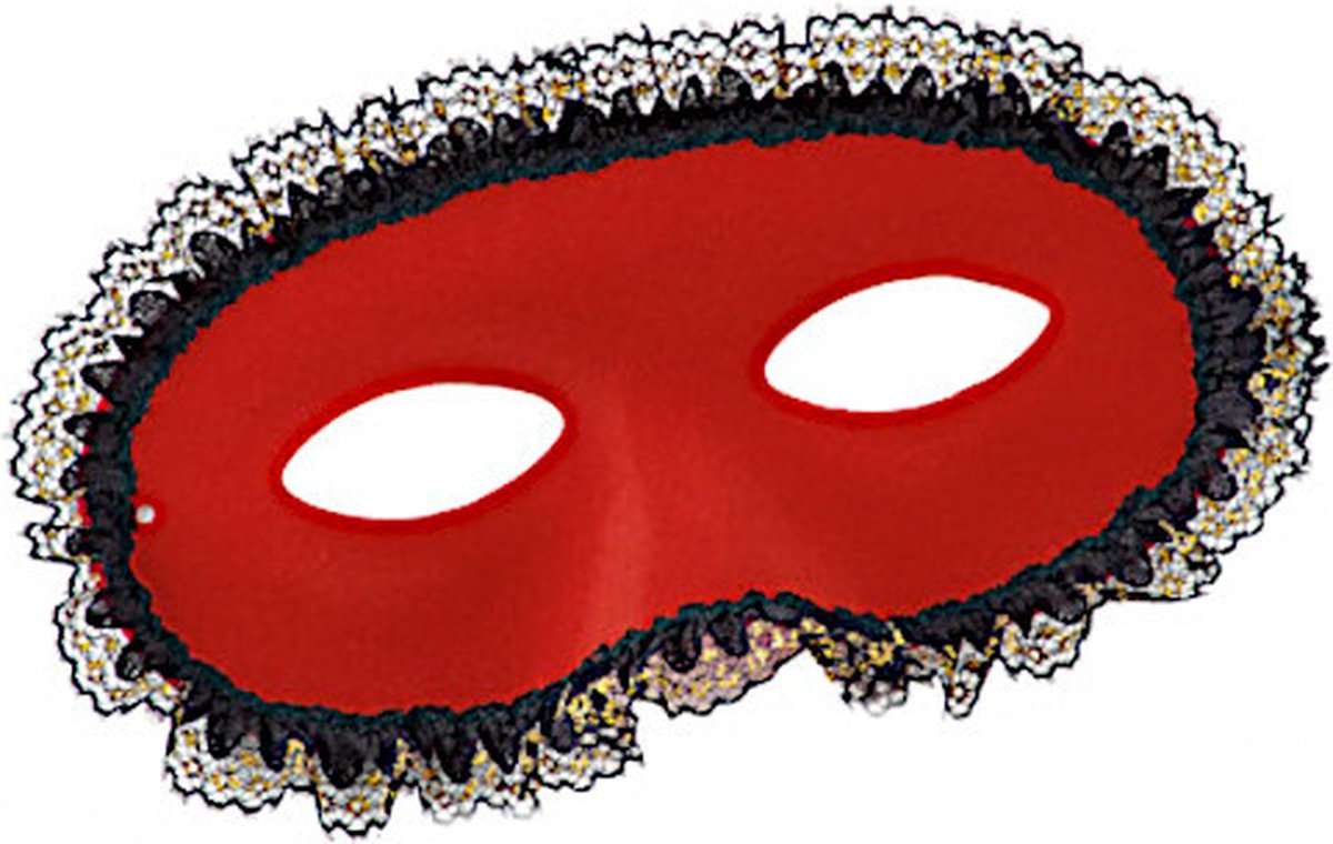 Carnival Toys Verkleedmasker Domino Dames Rood/goud One-size