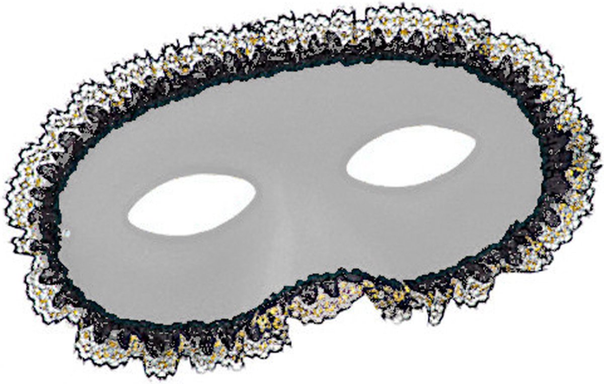 Carnival Toys Verkleedmasker Domino Dames Wit/goud One-size