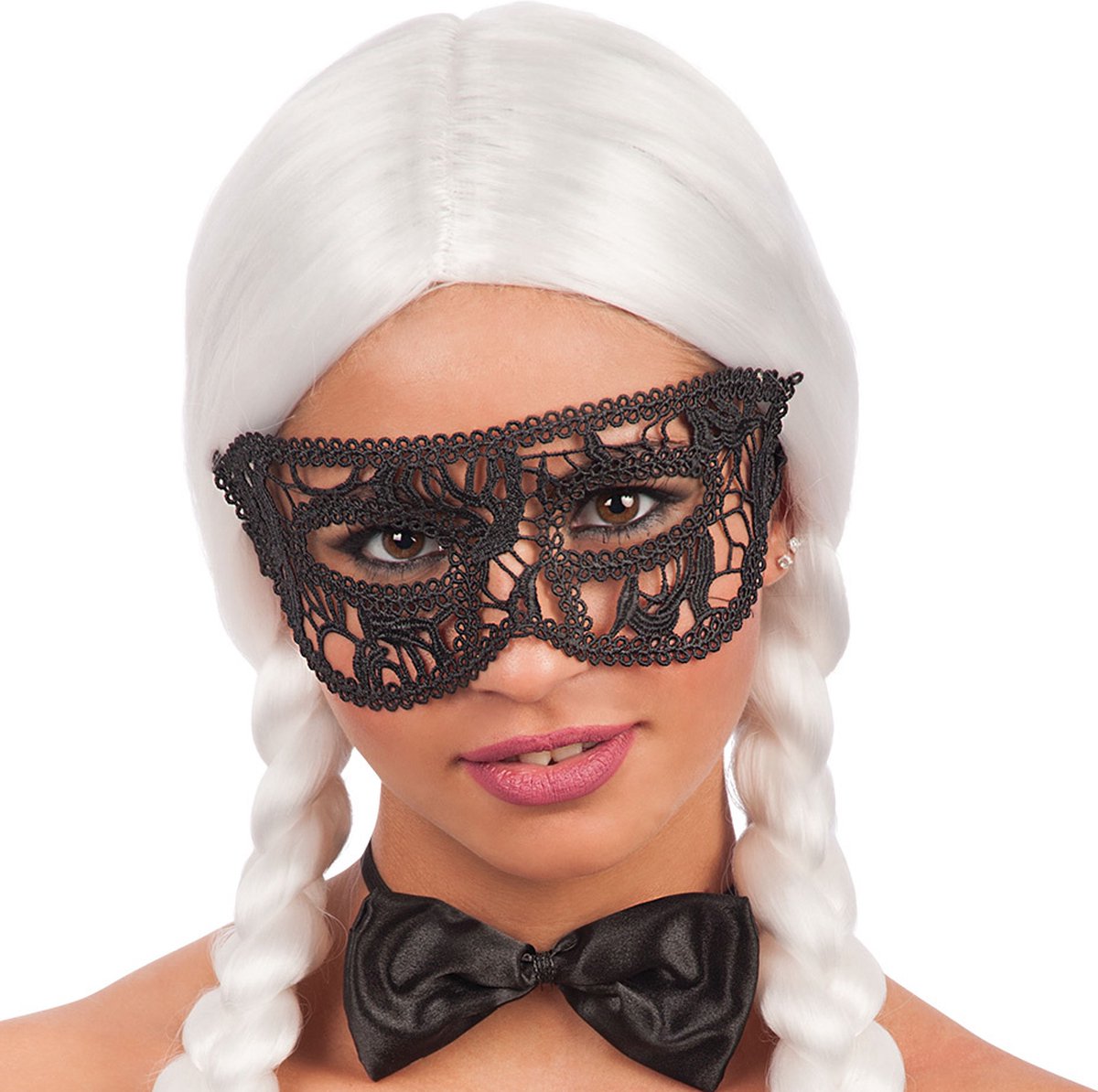 Carnival Toys Verkleedmasker Kant Zwart Dames One-size