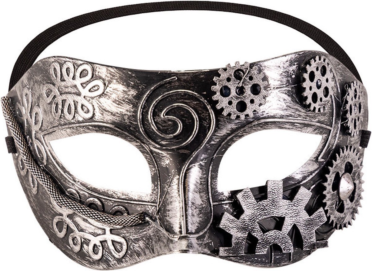 Carnival Toys Verkleedmasker Steampunk Dames Zilver One-size