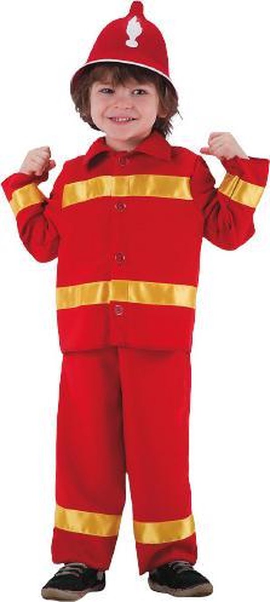 Carnival Toys Verkleedpak Brandweer Junior Polyester Rood Mt 110