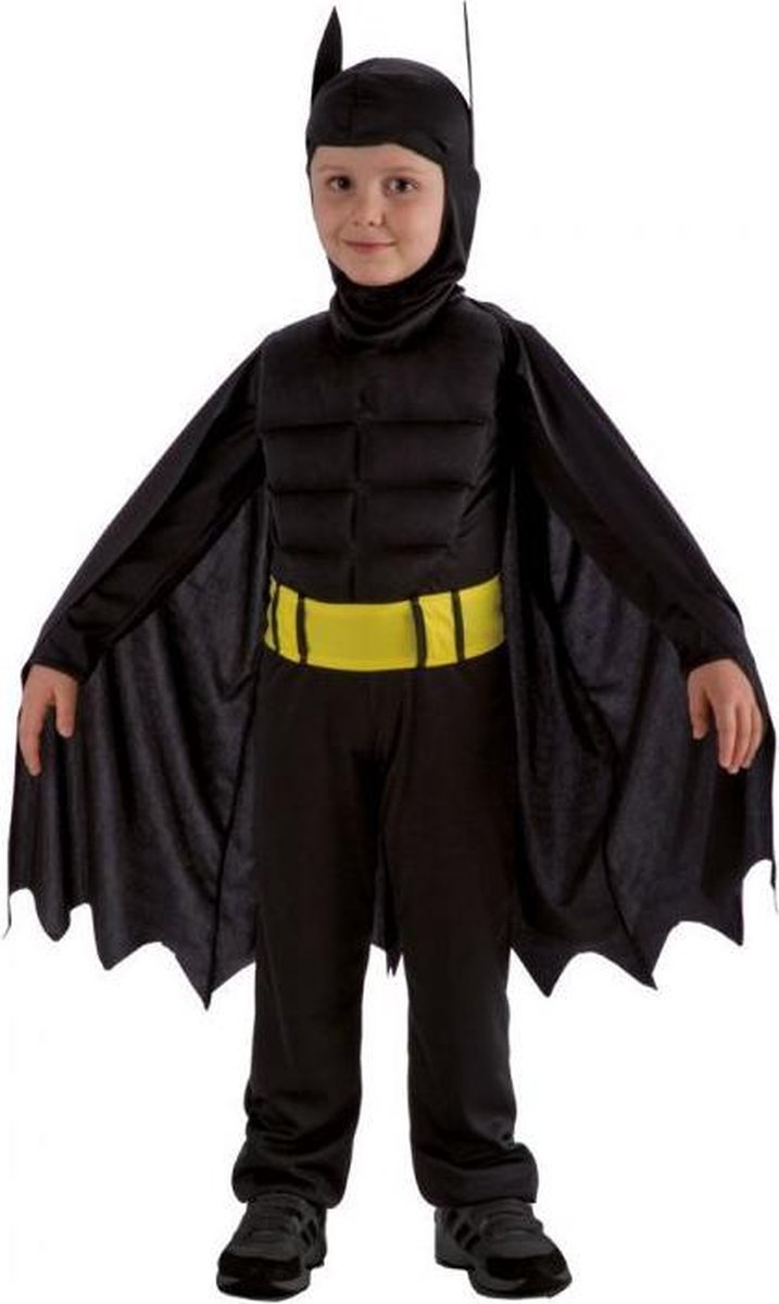 Carnival Toys Verkleedpak batman junior textiel zwart Mt 138 4-delig