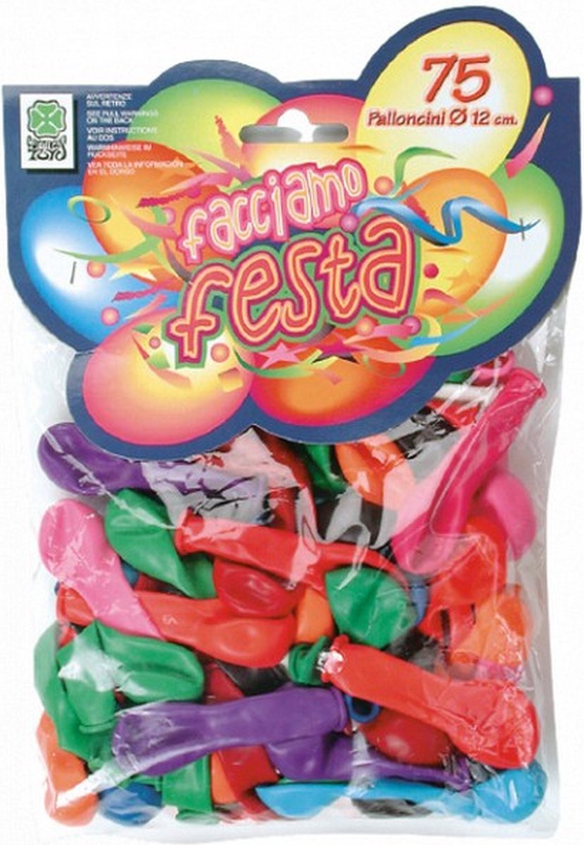 ballonnen feest 12 cm latex 75 stuks