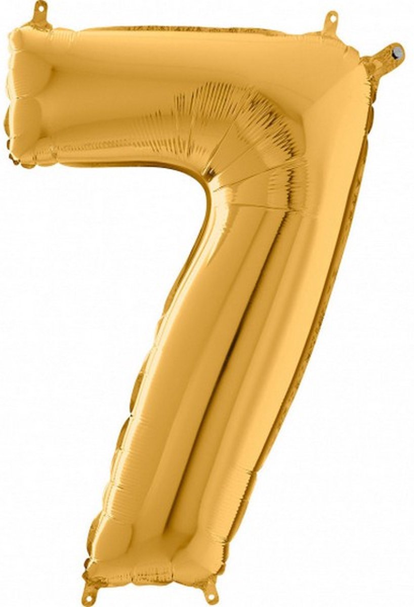 cijferballon 7 folie 66 cm goud