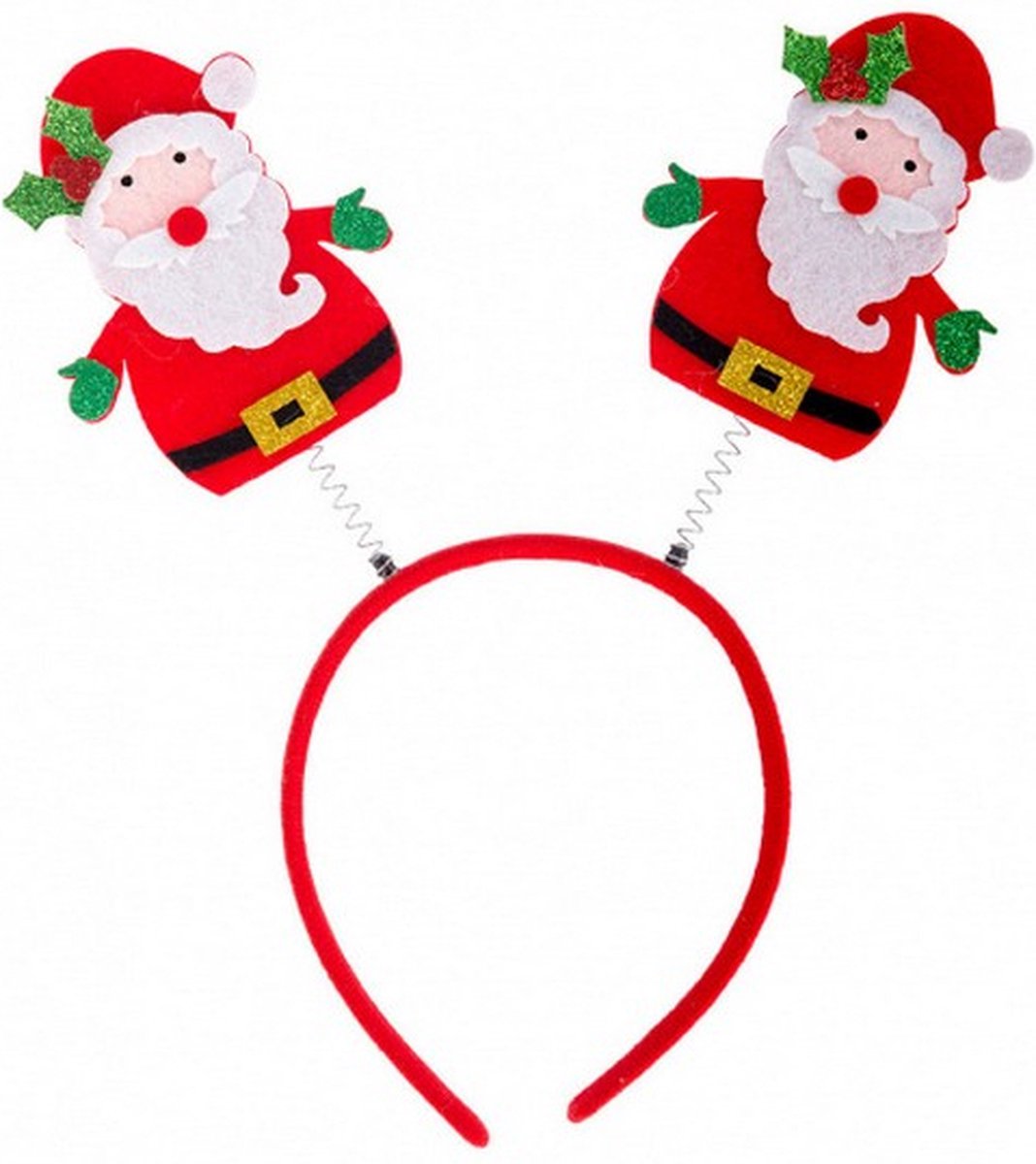 diadeem Kerstman junior vilt rood one-size