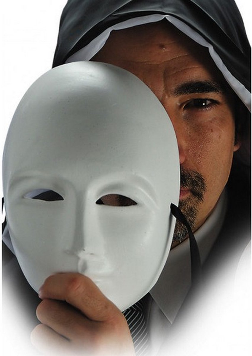 gezichtsmasker klassiek papier wit one-size