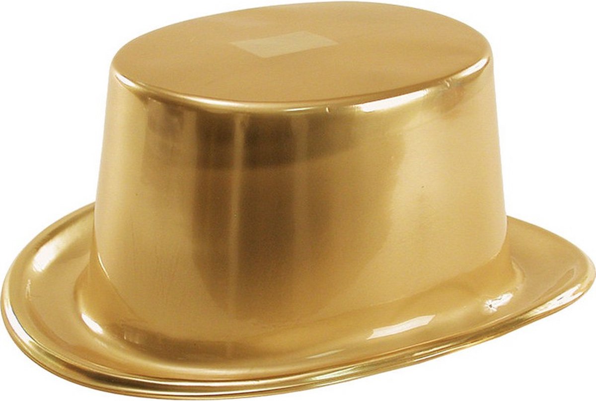 hoed metallic PVC goud one-size