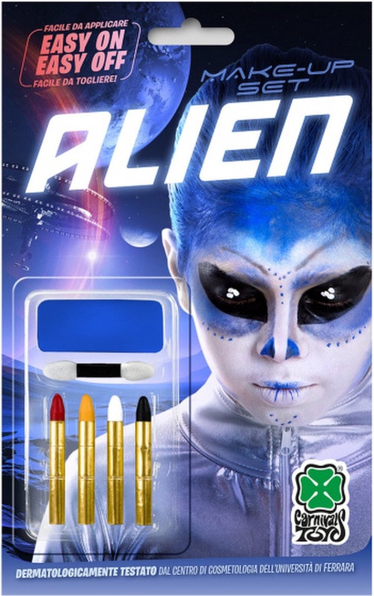 make-upset Alien wax blauw 6-delig