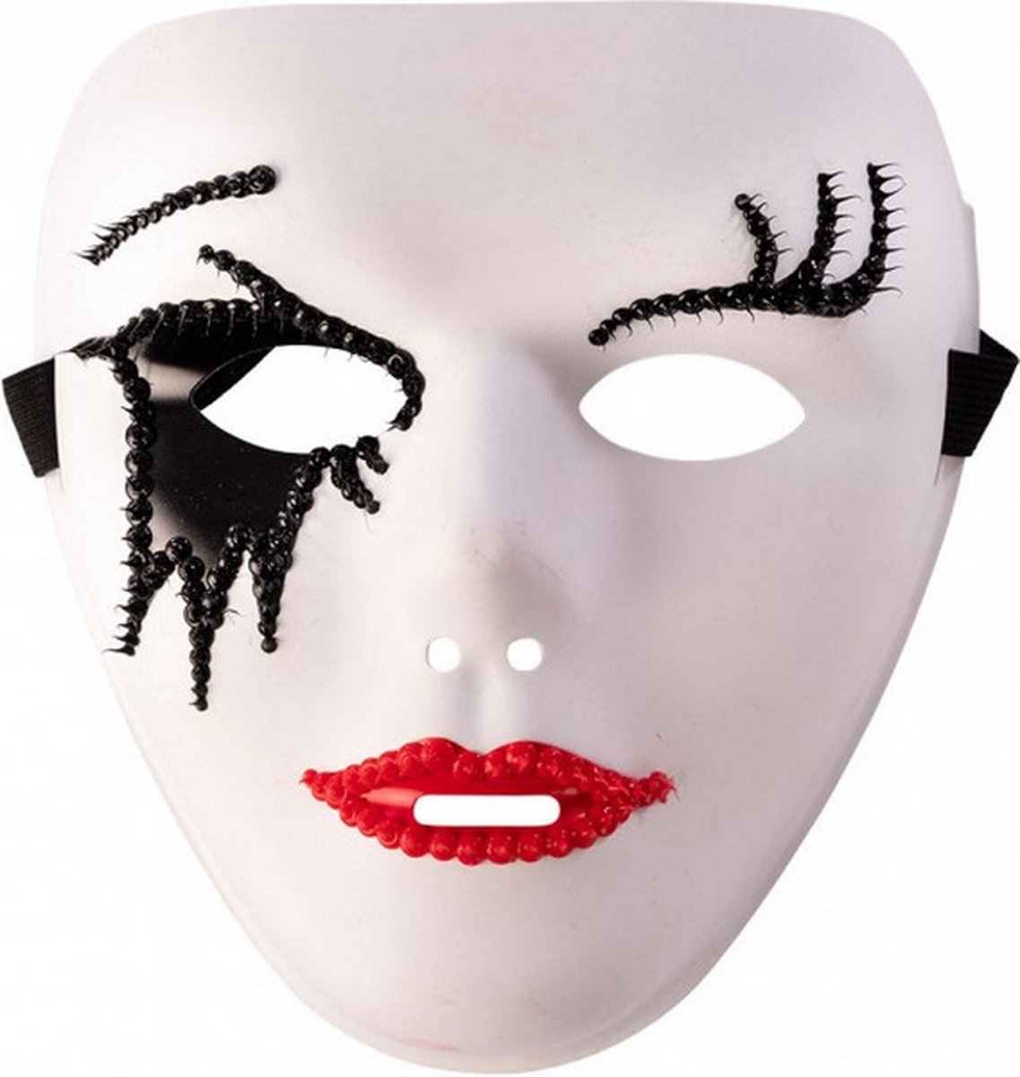 masker rockster dames wit one-size