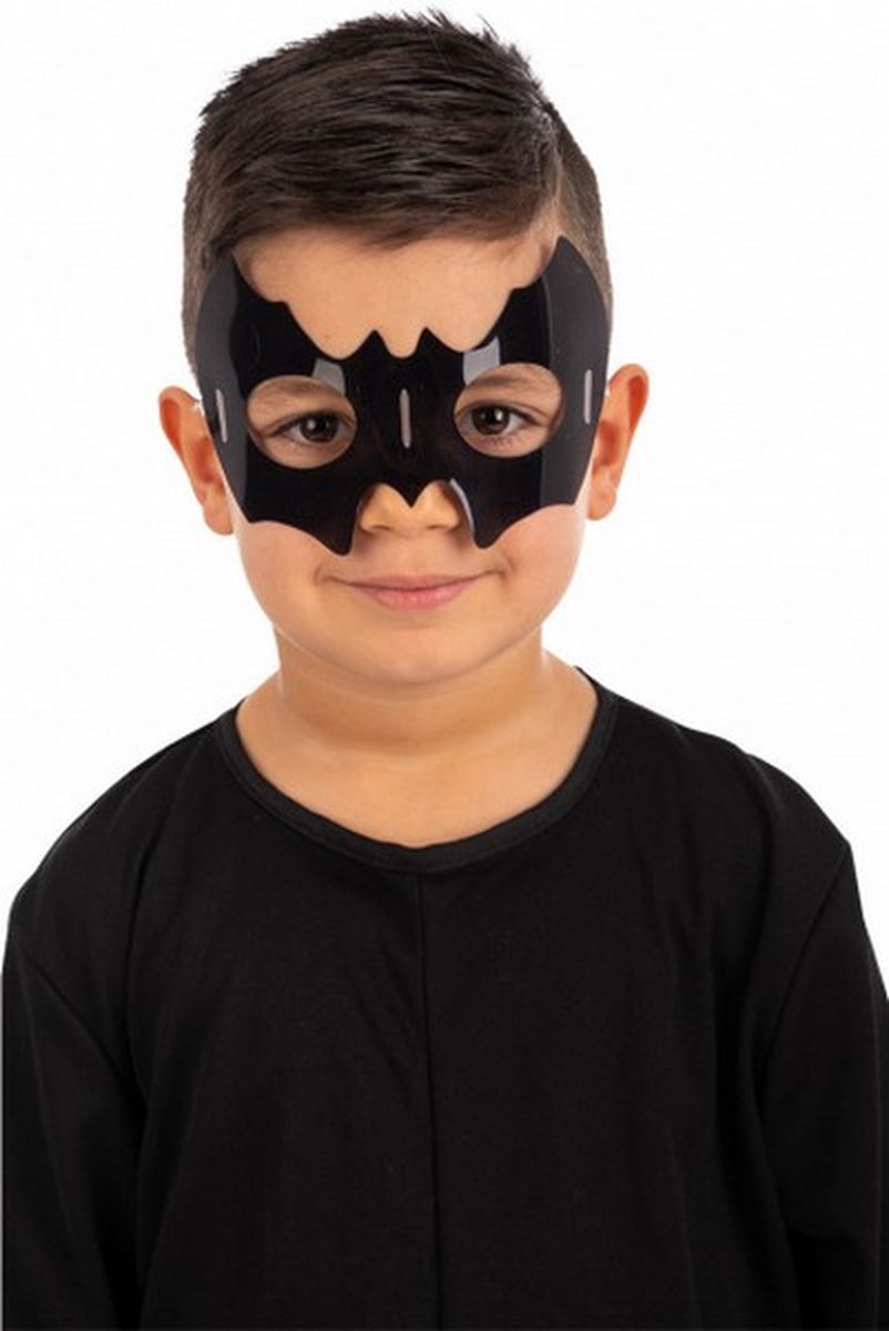 masker vleermuis lichtgevend junior zwart one-size