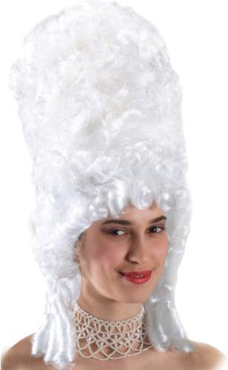 pruik Madame de Pompadour polyester wit one-size