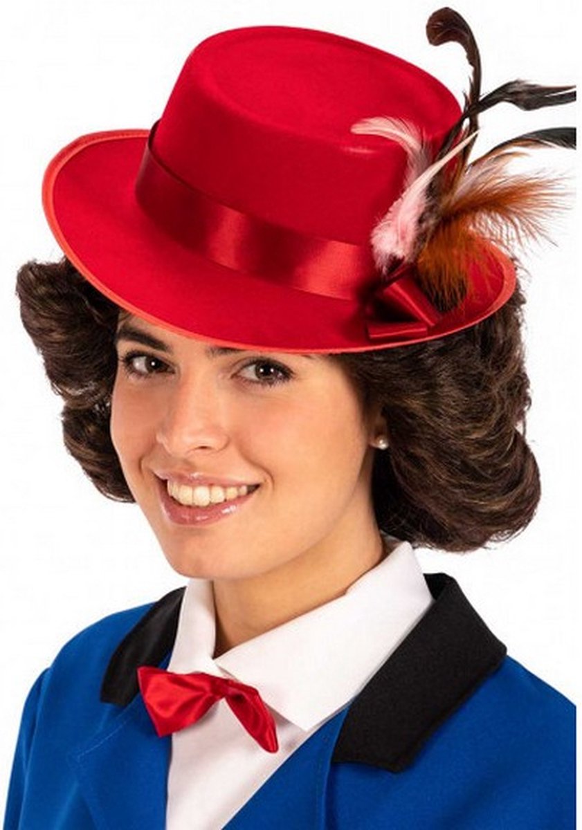 pruik Mary Poppins dames polypropyleen bruin