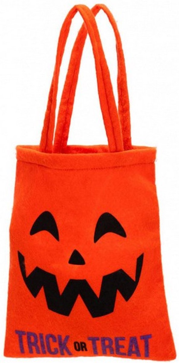 shopper Pompoen junior 42 x 21 cm vilt oranje