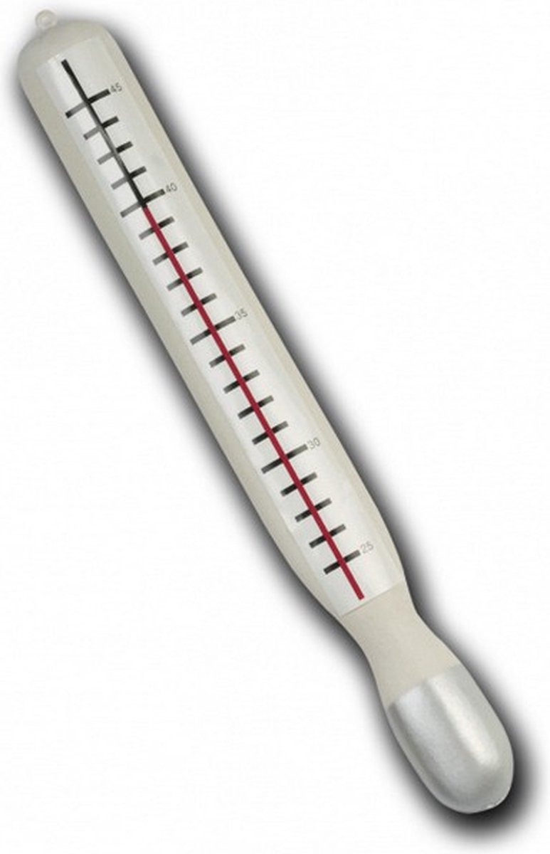 thermometer 33 cm wit/rood