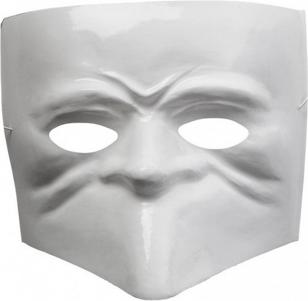 vekleedmasker Venetiaans PVC wit one-size