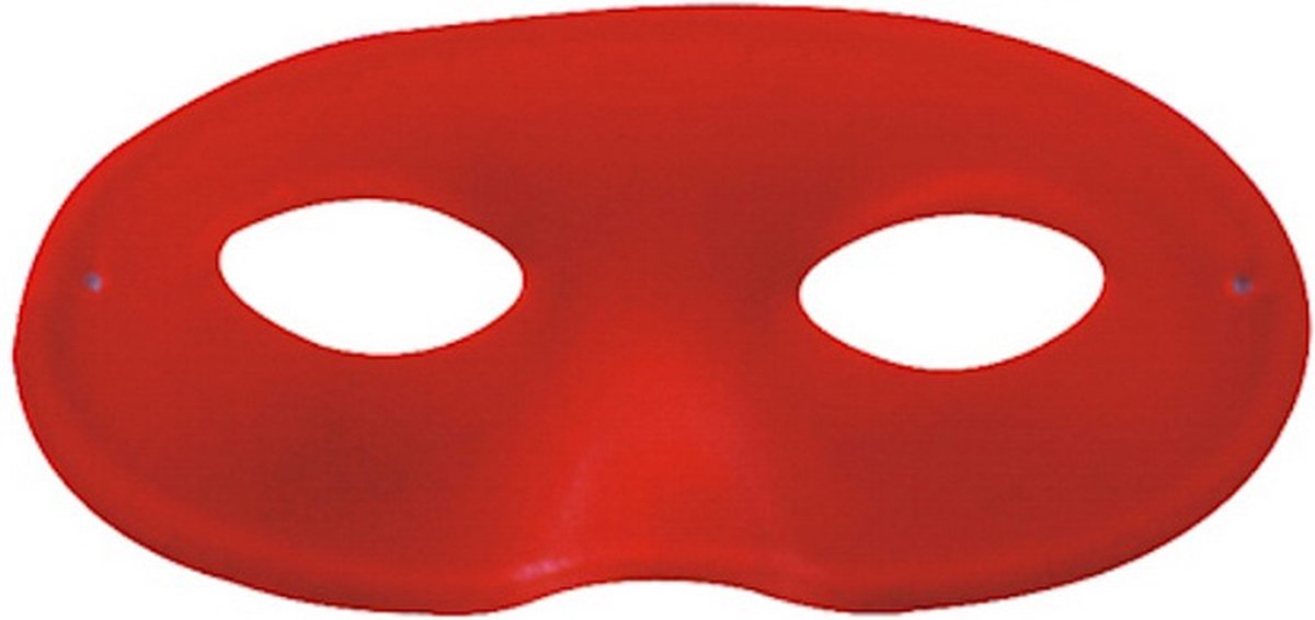 verkleedmasker Domino textiel rood maat L