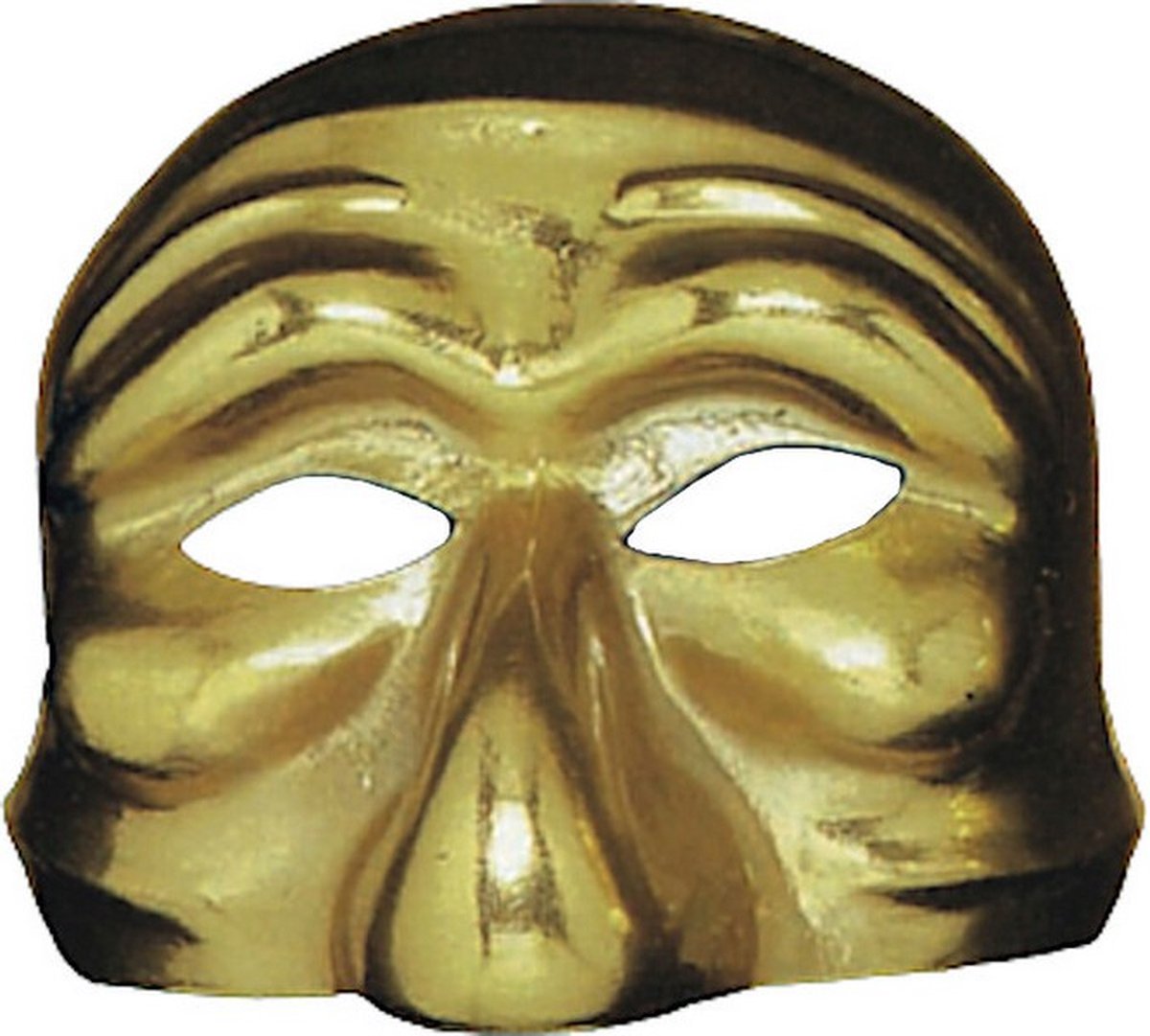 verkleedmasker PVC goud one-size