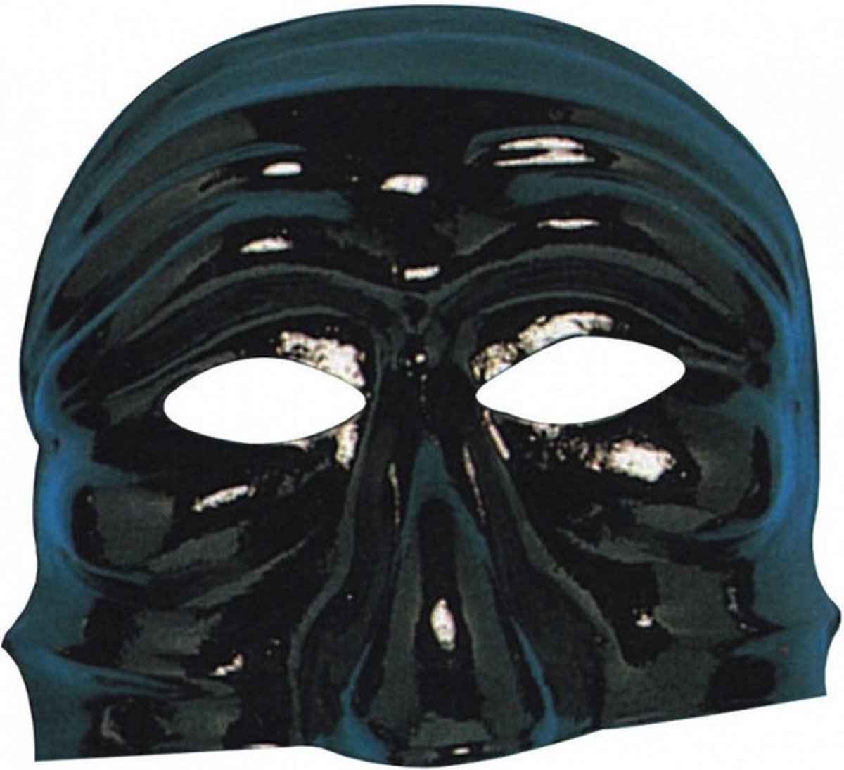 verkleedmasker PVC zwart one-size