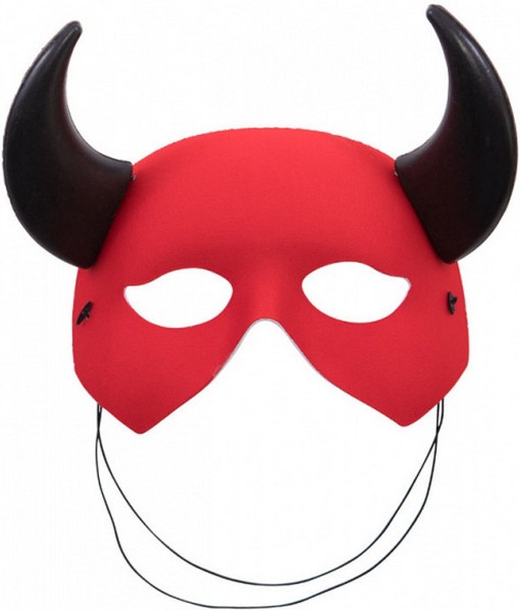 verkleedmasker duivel meisjes rood one-size