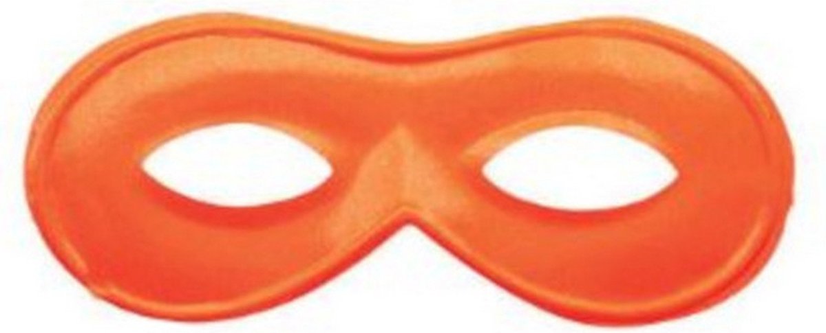 verkleedmasker fluorescerend junior oranje one-size