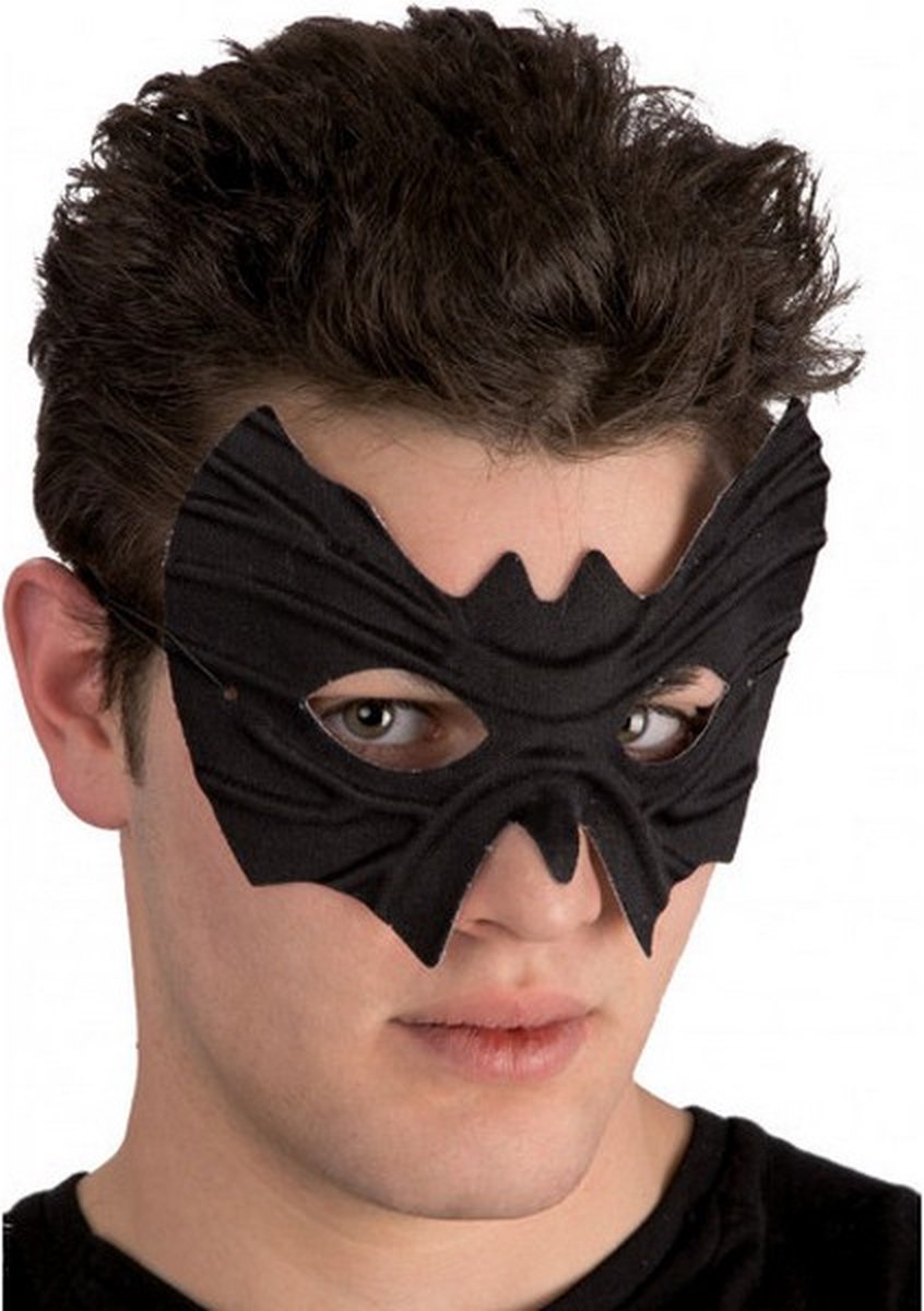 verkleedmasker vleermuis zwart one-size