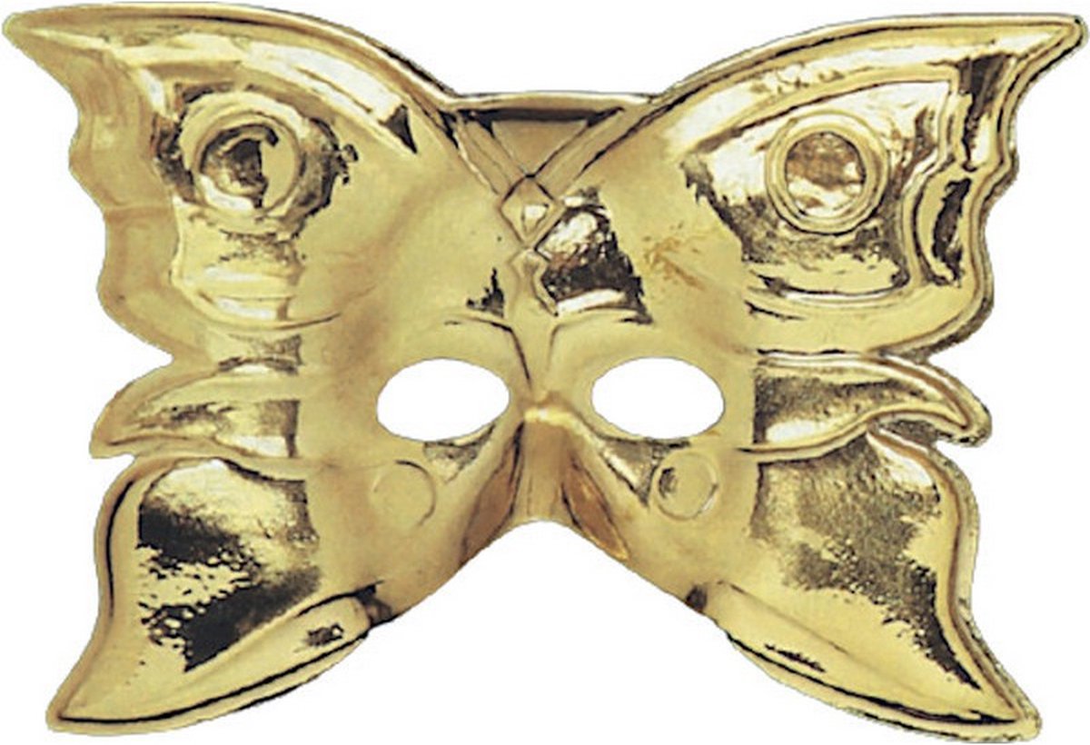 verkleedmasker vlinder dames goud one-size