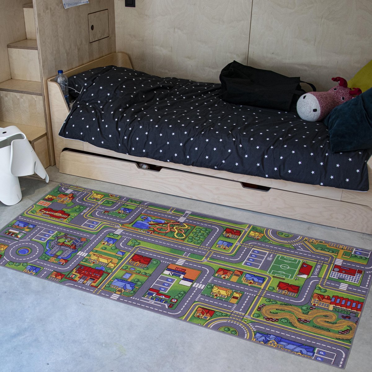   Speelkleed 95x200cm – Playcity Speelmat - Antislip Verkeerskleed