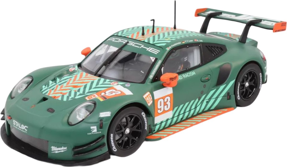  , miniatuur auto Porsche 911 RSR Proton Wedstrijd nr.93, Zeegroen
