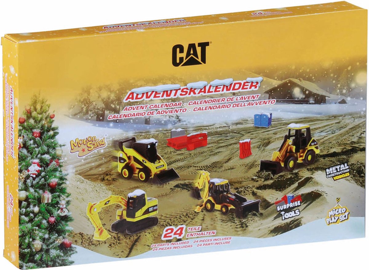   Adventskalender - CAT Micro - 5 Werkvoertuigen en Accessoires - Diecast - Speelgoed Adventskalender Diecast model