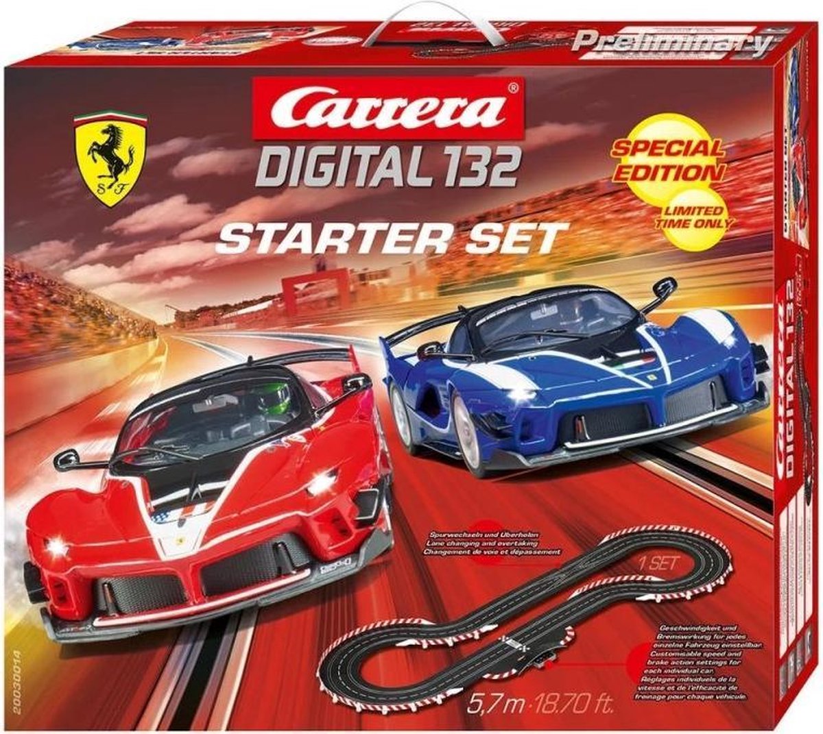 Carrera Digital 132 Ferrari FXX K Starterset - Racebaan