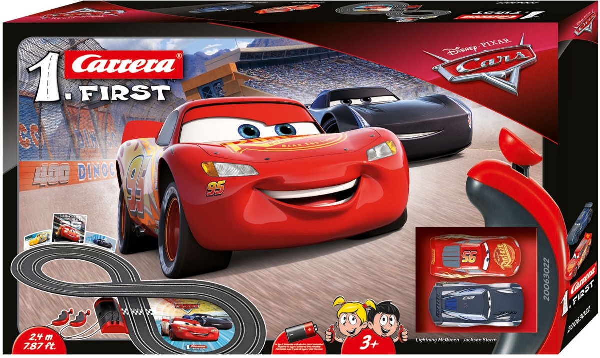 Carrera First Disney Cars 3 McQueen en Jackson Storm - Racebaan