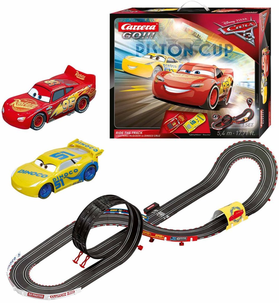 Carrera GO!!! Racebaan Cars 3 Ride, Schaal 1:43