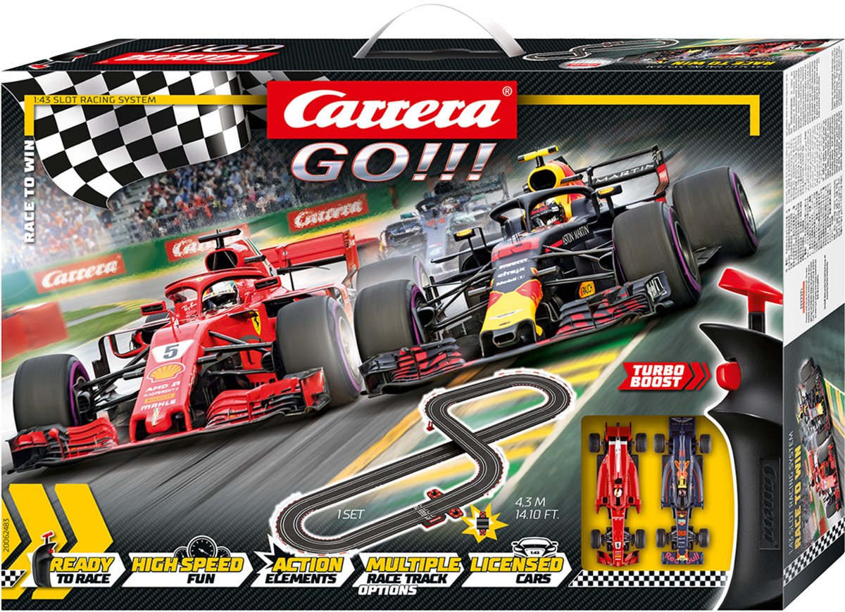 Carrera GO Race to Win Racebaan met Max Verstappen en Sebastian Vettel - 20062483