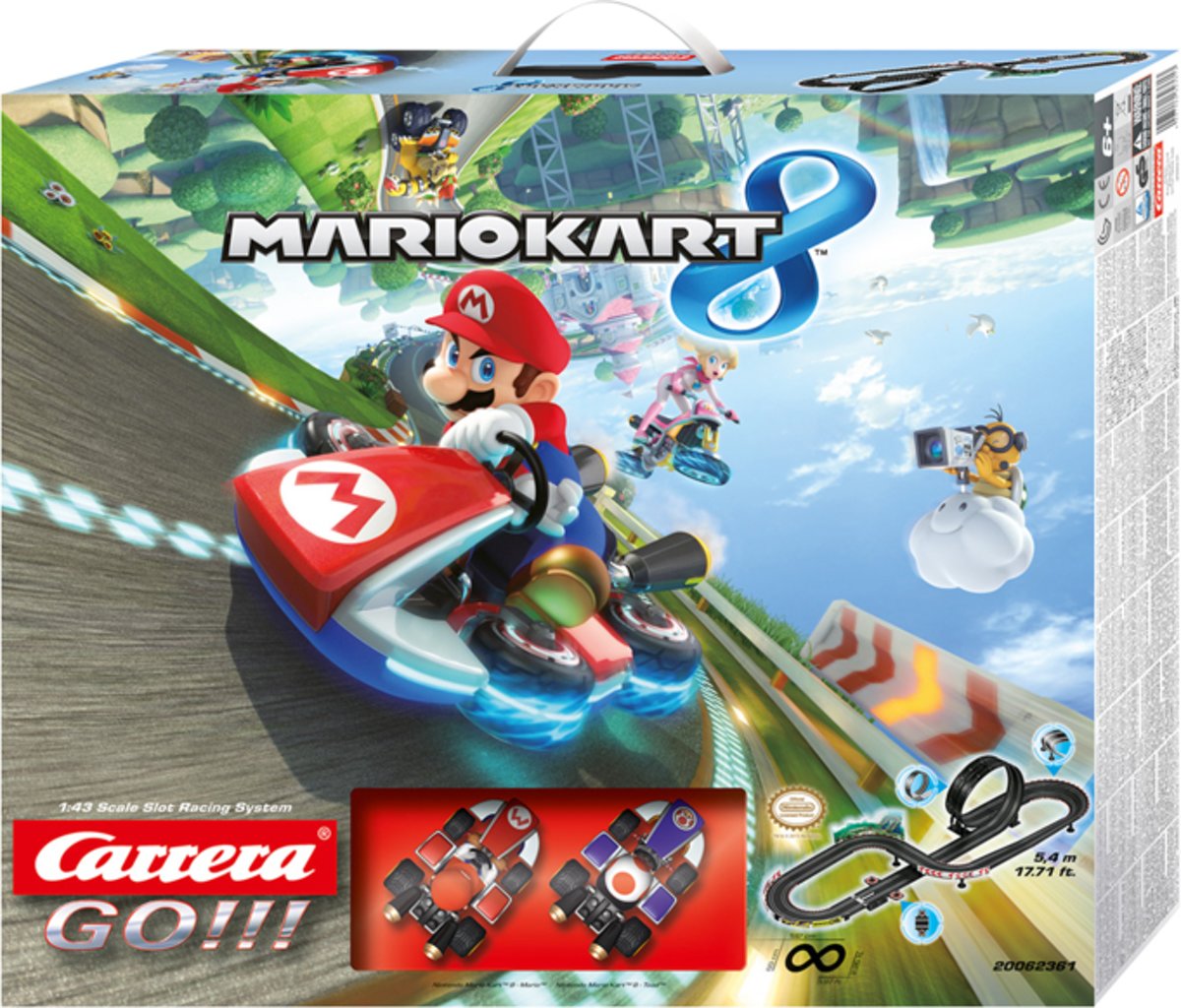 Carrera Go!!! Nintendo Mariokart 8 Racebaan - inclusief 2 Karts