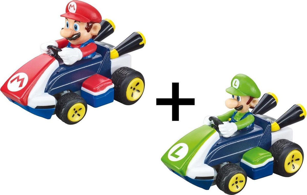 Carrera Mario Kart - Mini RC Auto - Mario & Luigi - Bundelpakket