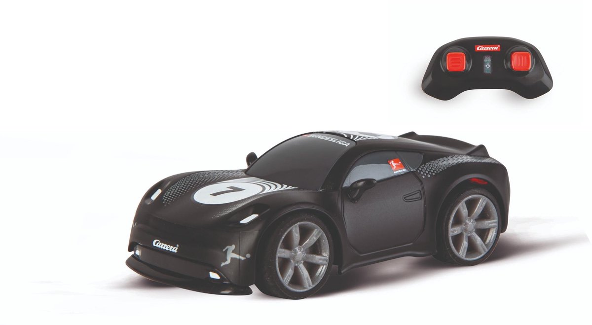   RC voertuig - Mini RC Auto - Voetbal - Bundesliga - Zwart - 2,4GHz RC Model Kant en Klaar - 1:43 -