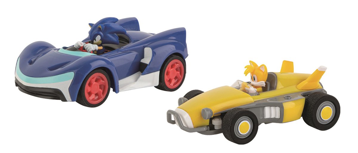   RC voertuig - RC Auto Mini - Team Sonic Racing - Sonic vs. Tails - Twin Pack - Schaal 1:43 - 7,5cm - 2,4GHz RC Model Kant en Klaar -   -