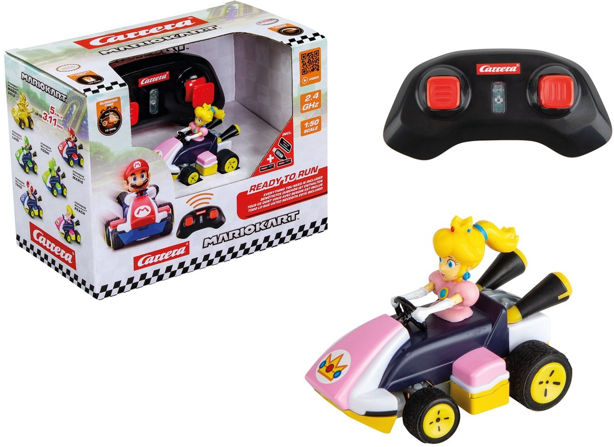   RC voertuig Auto - RC Auto Mini - Mario Kart - Peach - 6,2cm Lang - 2,4GHz RC Model Kant en Klaar -   -