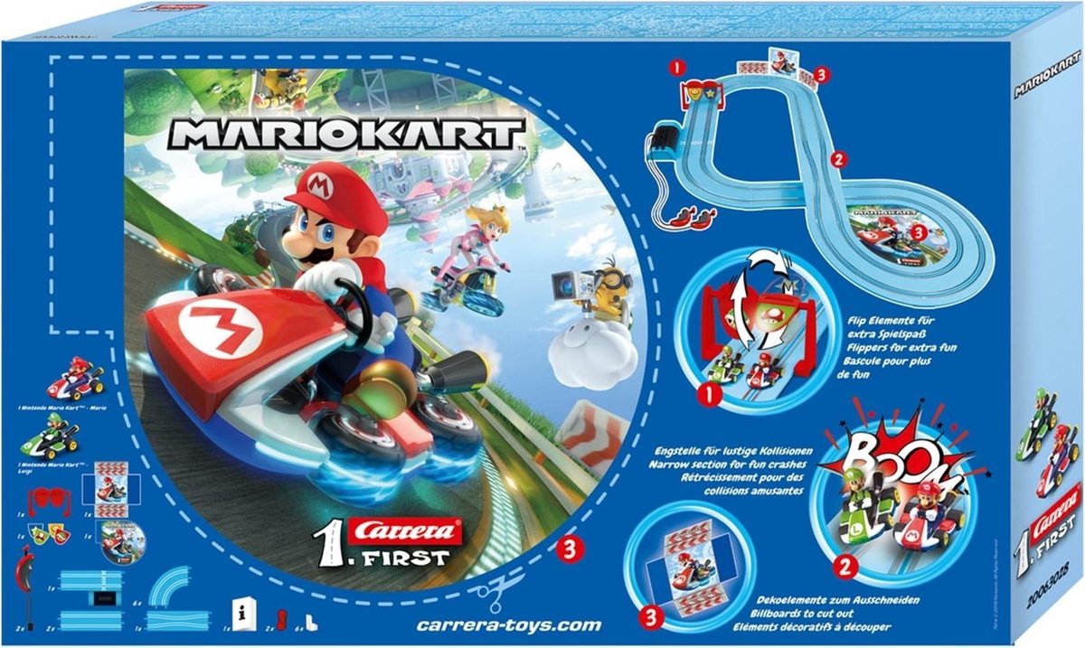 Carrera Racebaan Nintendo Mario Kart 2,9 M Blauw 14-delig