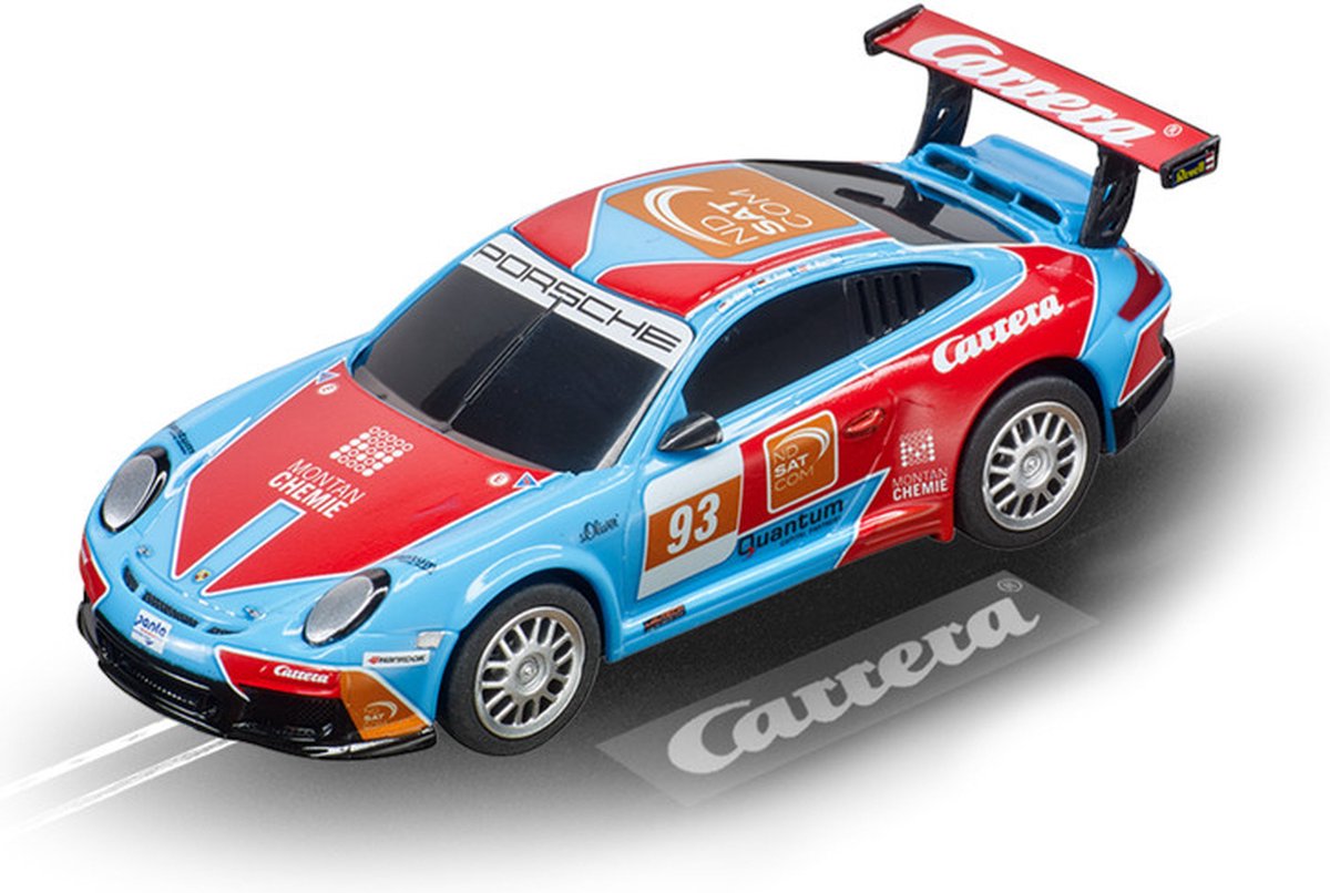   Racebaanauto Go Porsche 997 Gt3   1:43 Blauw/rood