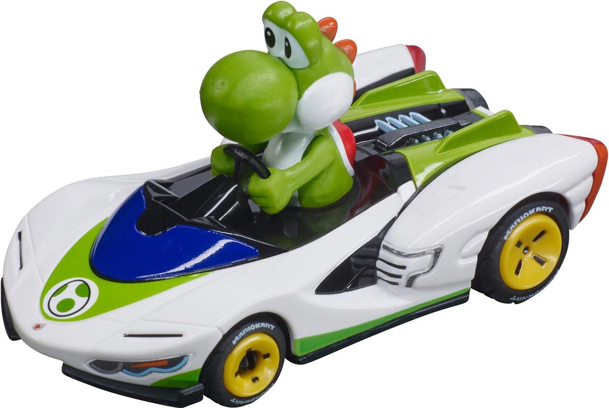   Speelgoedvoertuig - P-S Mario Kart - P Wing Yoshi - Pull-Back Terugtrekauto