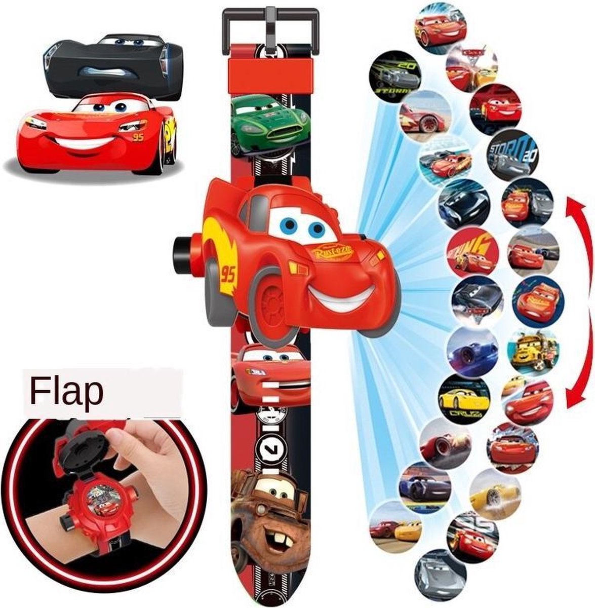 Disney   - Projector Kinder Horloge - Disney Pixar Kids Watch - Speelgoed Horloge - Digitale Kinder Horloge - Auto Projector Horloge