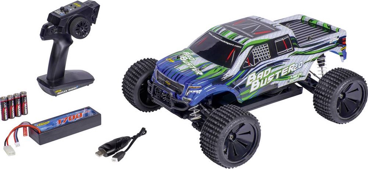 Carson Modellsport Bad Buster 1:10 RC auto Elektro Monstertruck 4WD RTR 2,4 GHz