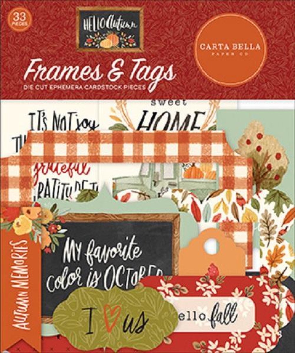 Carta Bella Hello Autumn Frames & Tags (CBHEA122025)