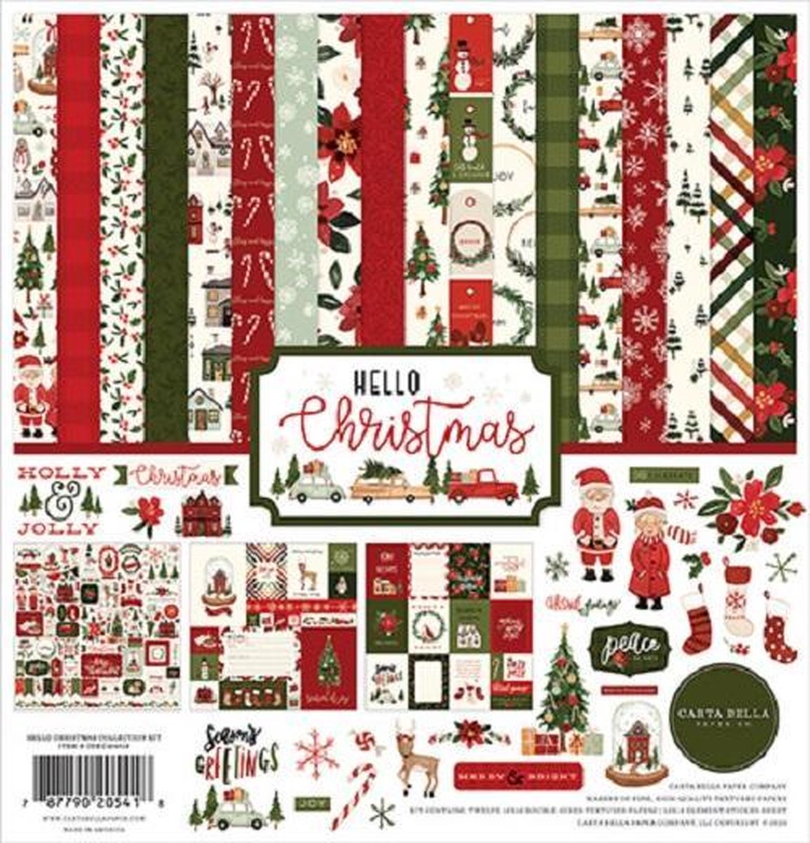 Carta Bella Hello Christmas 12x12 Inch Collection Kit (CBHC124016)