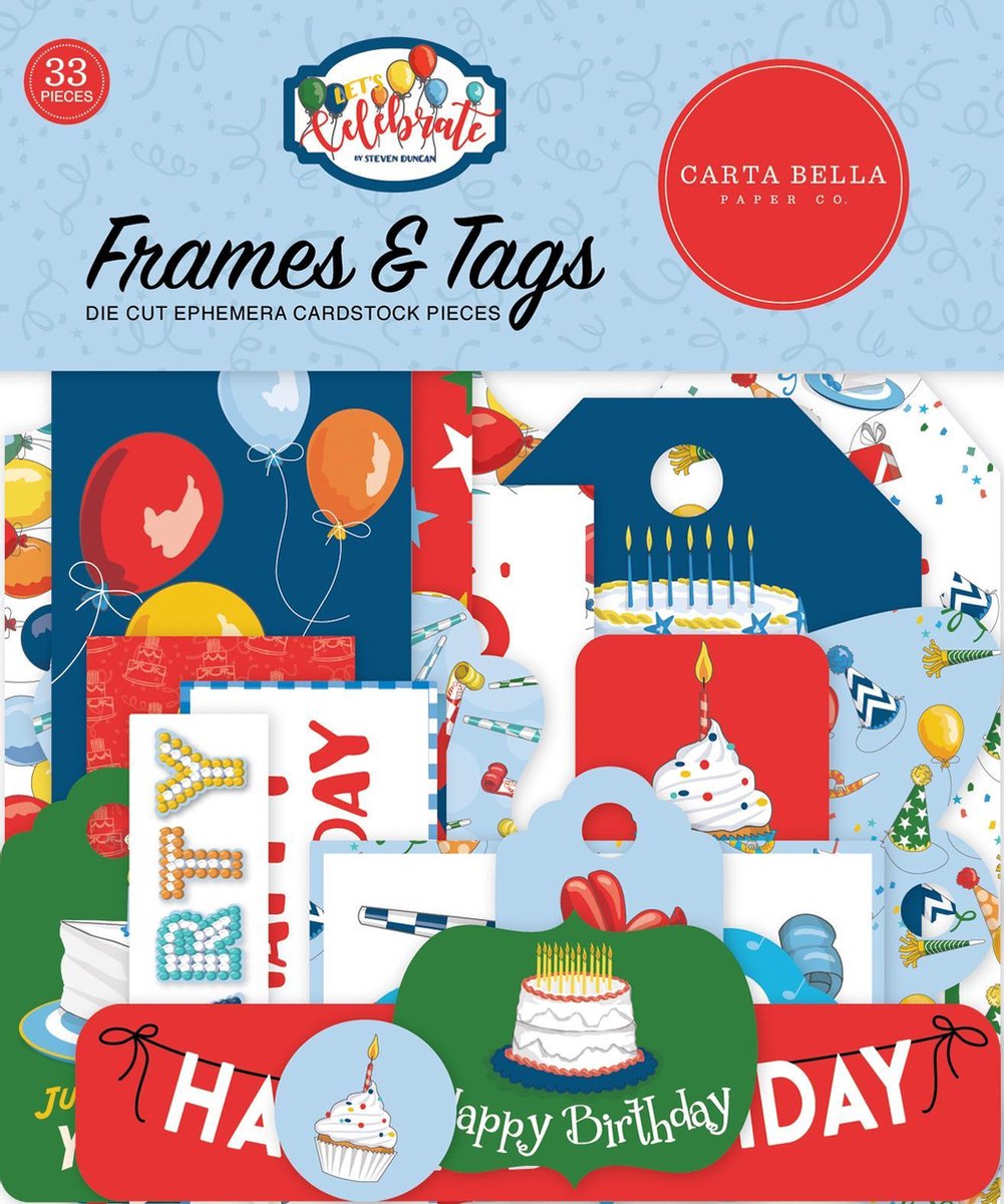 Carta Bella Lets Celebrate Frames & Tags (CBCB129025)